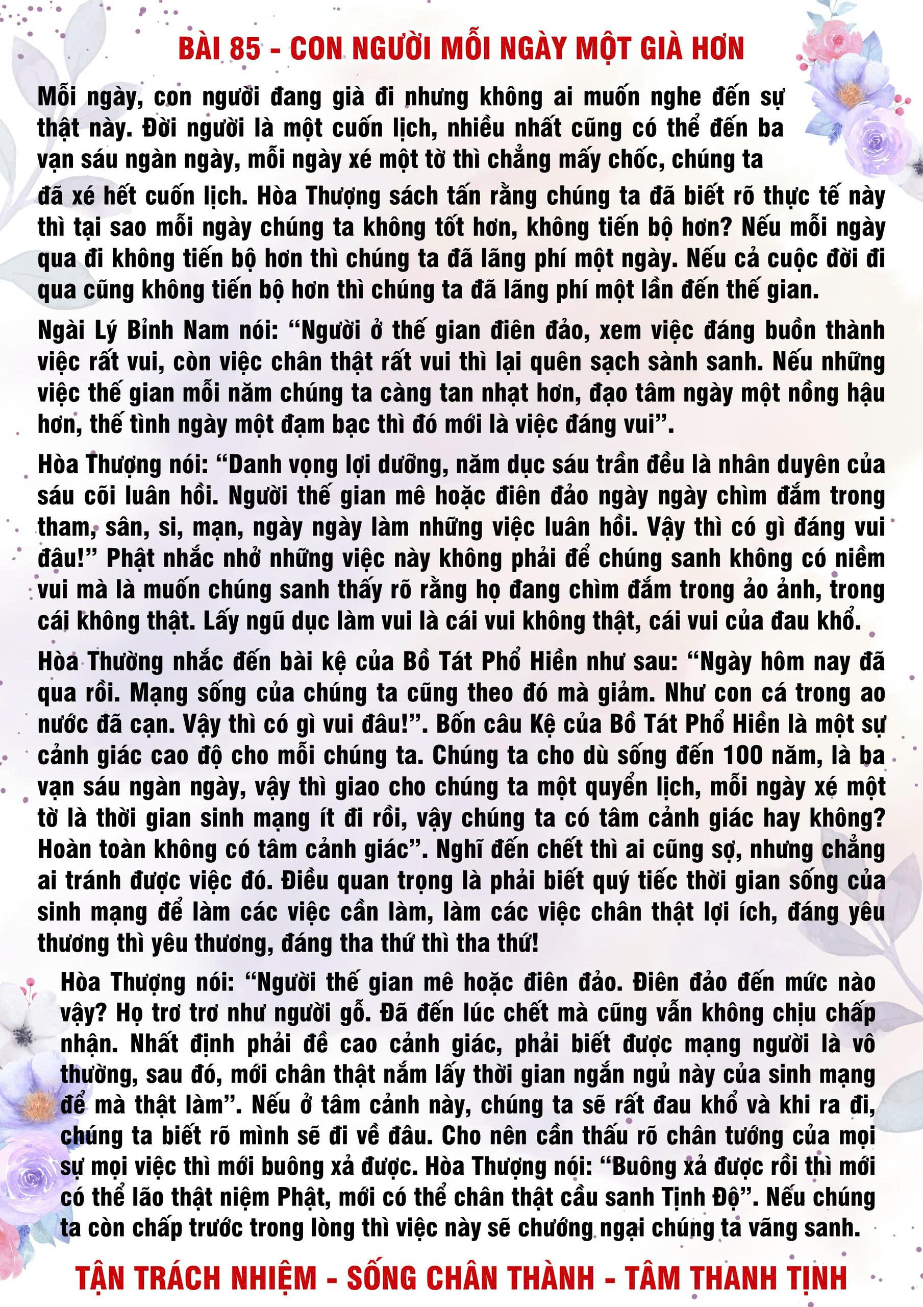 85 · PHTT - Con Người Mỗi Ngày Một Già Hơn - 85